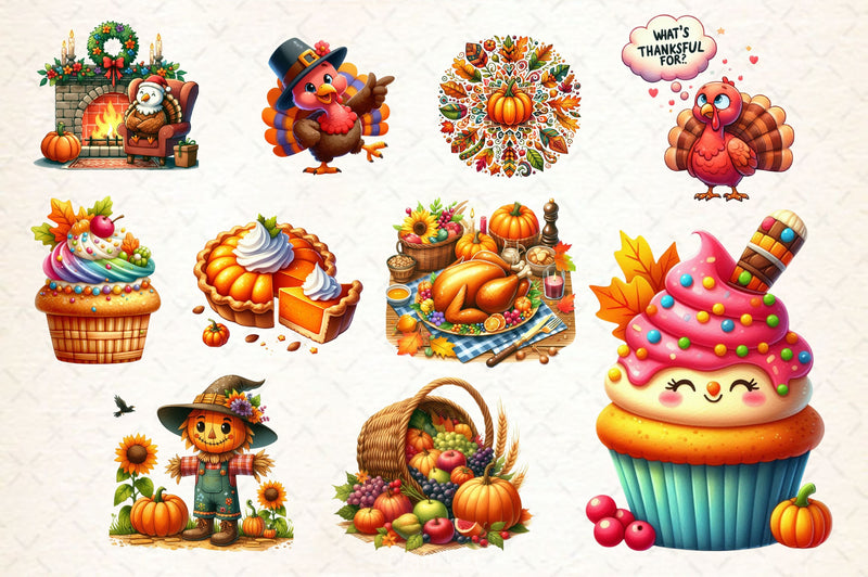 Thanksgiving Clipart Bundle 2 - CraftNest - Digital Crafting and Art
