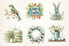 Sage Green Easter Clipart Bundle - CraftNest - Digital Crafting and Art