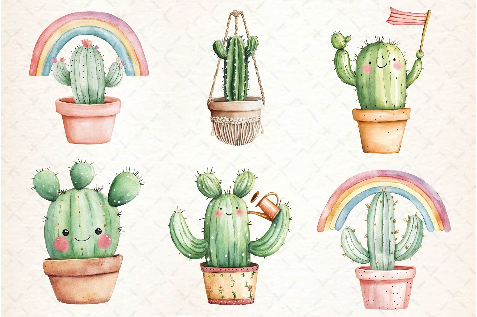 Cactus Doodle Clipart Bundle 2 - CraftNest - Digital Crafting and Art