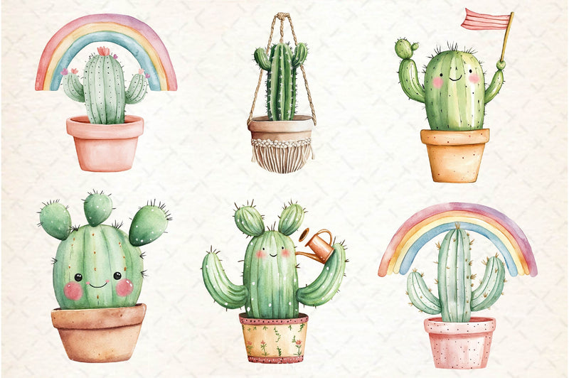 Cactus Doodle Clipart Bundle 2 - CraftNest - Digital Crafting and Art