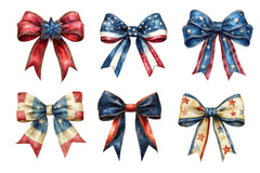 4th Of July Bow Clipart Bundle 2 - CraftNest - Digital Crafting and Art