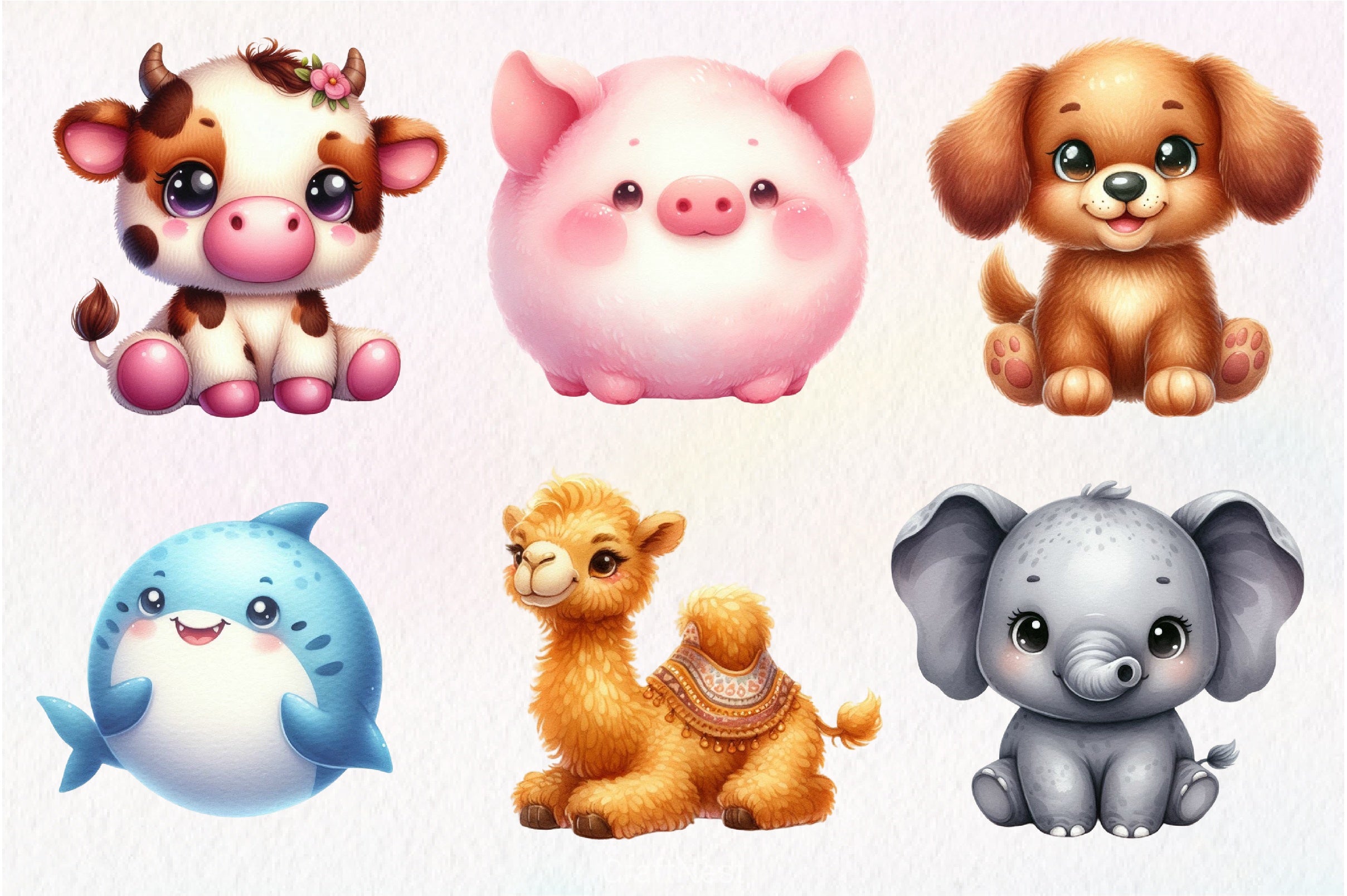 Squishmallow Animals Clipart Bundle - CraftNest - Digital Crafting and Art