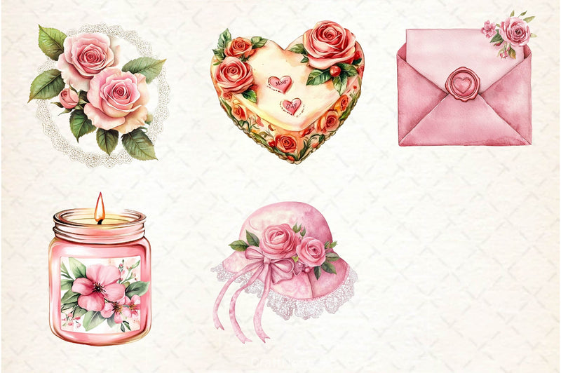 Pink Coquette Mothers Day Clipart Bundle - CraftNest - Digital Crafting and Art