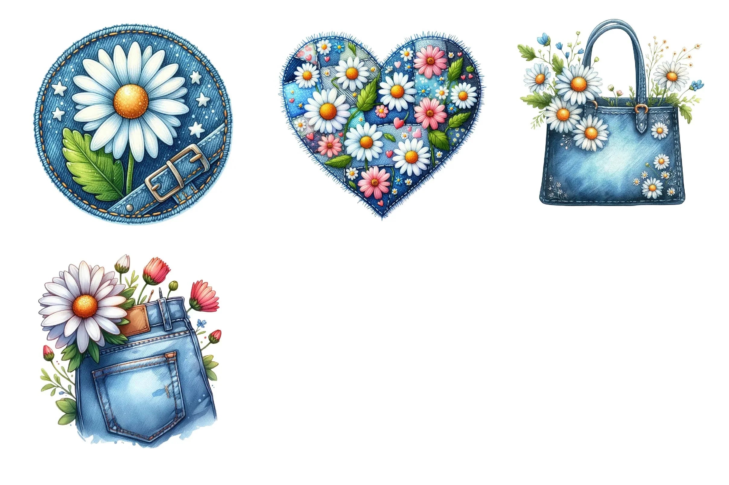 Summer Daisy Clipart Bundle - CraftNest - Digital Crafting and Art