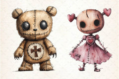 Halloween Gothic Voodoo Doll Clipart Bundle 4 - CraftNest - Digital Crafting and Art
