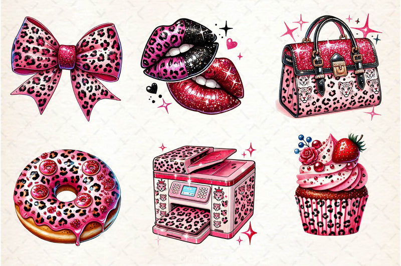 Valentine Love Leopard Clipart Bundle - CraftNest - Digital Crafting and Art