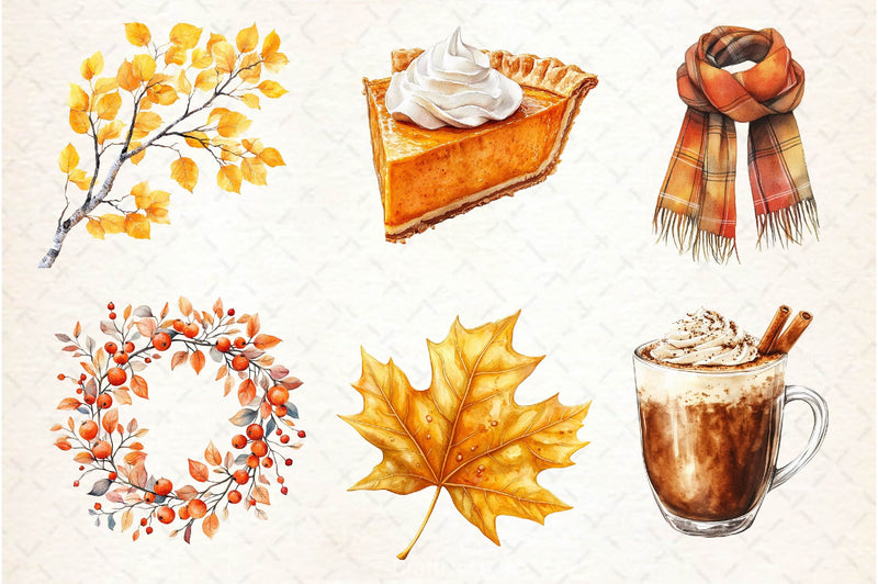 Autumn Collection Clipart Bundle 3 - CraftNest - Digital Crafting and Art