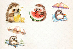 Summer Hedgehog Clipart Bundle 2 - CraftNest - Digital Crafting and Art