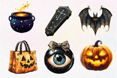 Vintage Glitter Halloween Clipart Bundle - CraftNest - Digital Crafting and Art