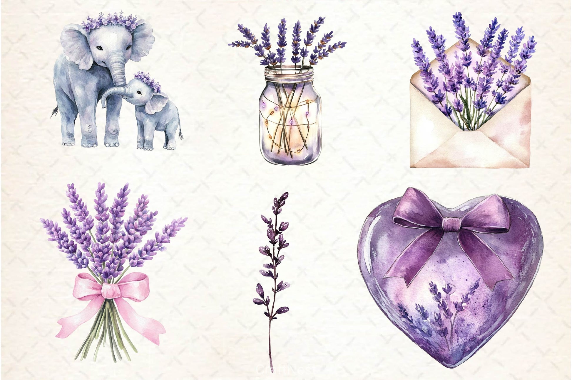 Lavender Mother's Day Clipart Bundle 2 - CraftNest - Digital Crafting and Art