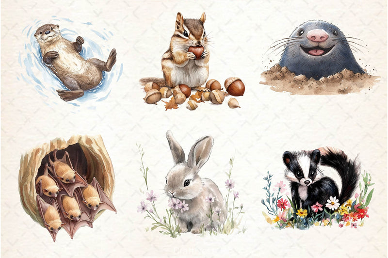 Woodland Forest Animals Clipart Bundle 7 - CraftNest - Digital Crafting and Art