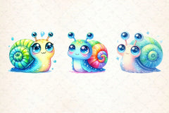 Cute Snail Clipart Bundle 3 - CraftNest - Digital Crafting and Art