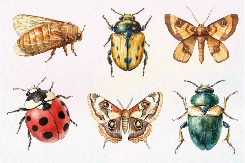 Vintage Insect Clipart Bundle - CraftNest - Digital Crafting and Art