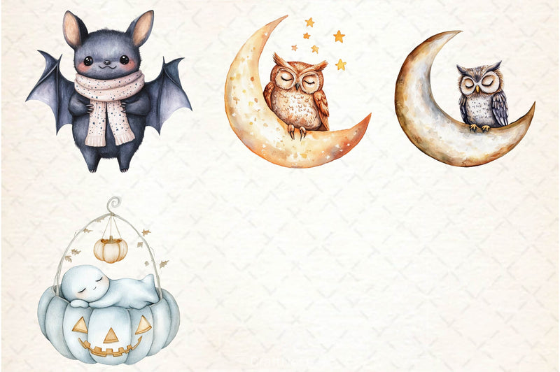 Serene Halloween Day Clipart Bundle - CraftNest - Digital Crafting and Art