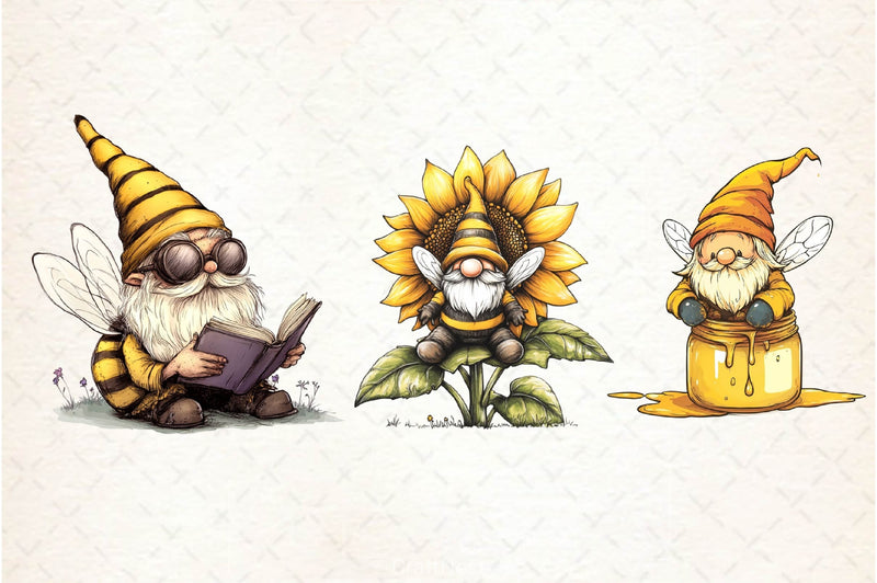 Bee Gnome Clipart Bundle 5 - CraftNest - Digital Crafting and Art