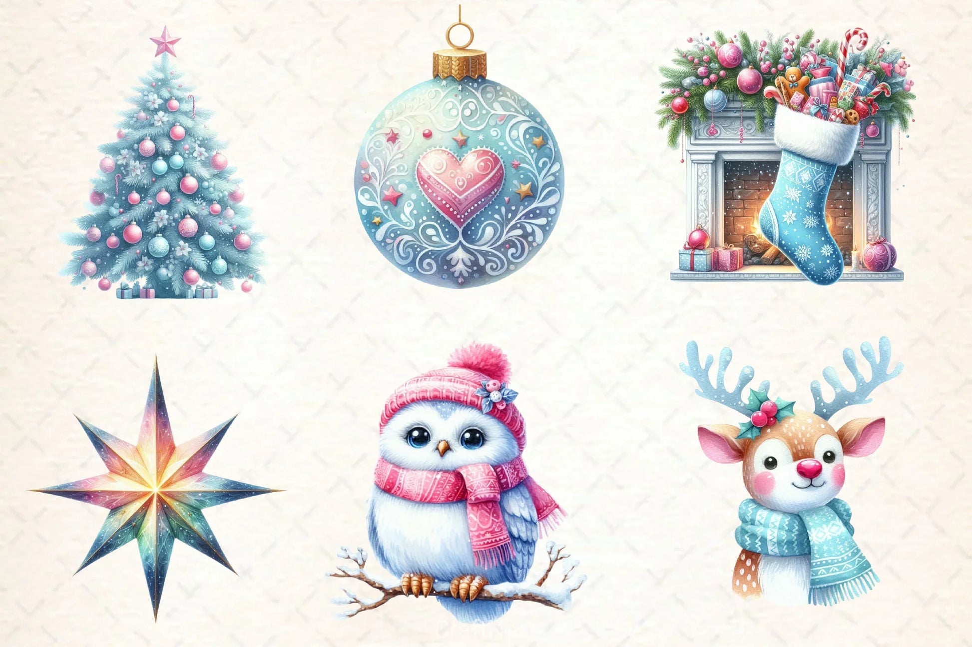 Cute Festive Christmas Clipart Bundle - CraftNest - Digital Crafting and Art