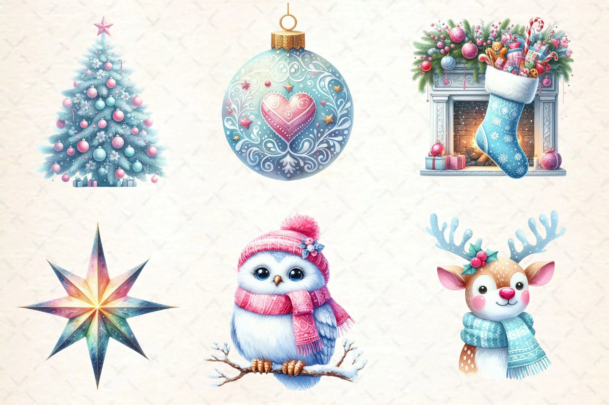 Cute Festive Christmas Clipart Bundle - CraftNest - Digital Crafting and Art