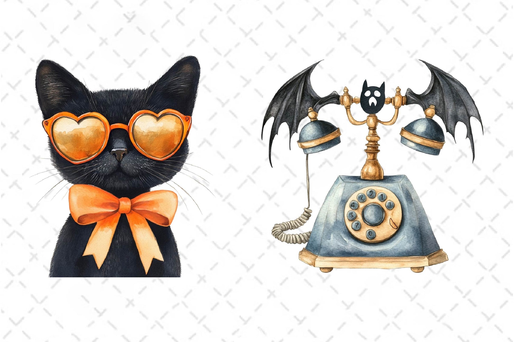 Cute Retro Halloween Clipart Bundle 2 - CraftNest - Digital Crafting and Art