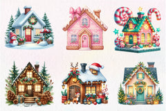 Christmas House Clipart Bundle 2 - CraftNest - Digital Crafting and Art