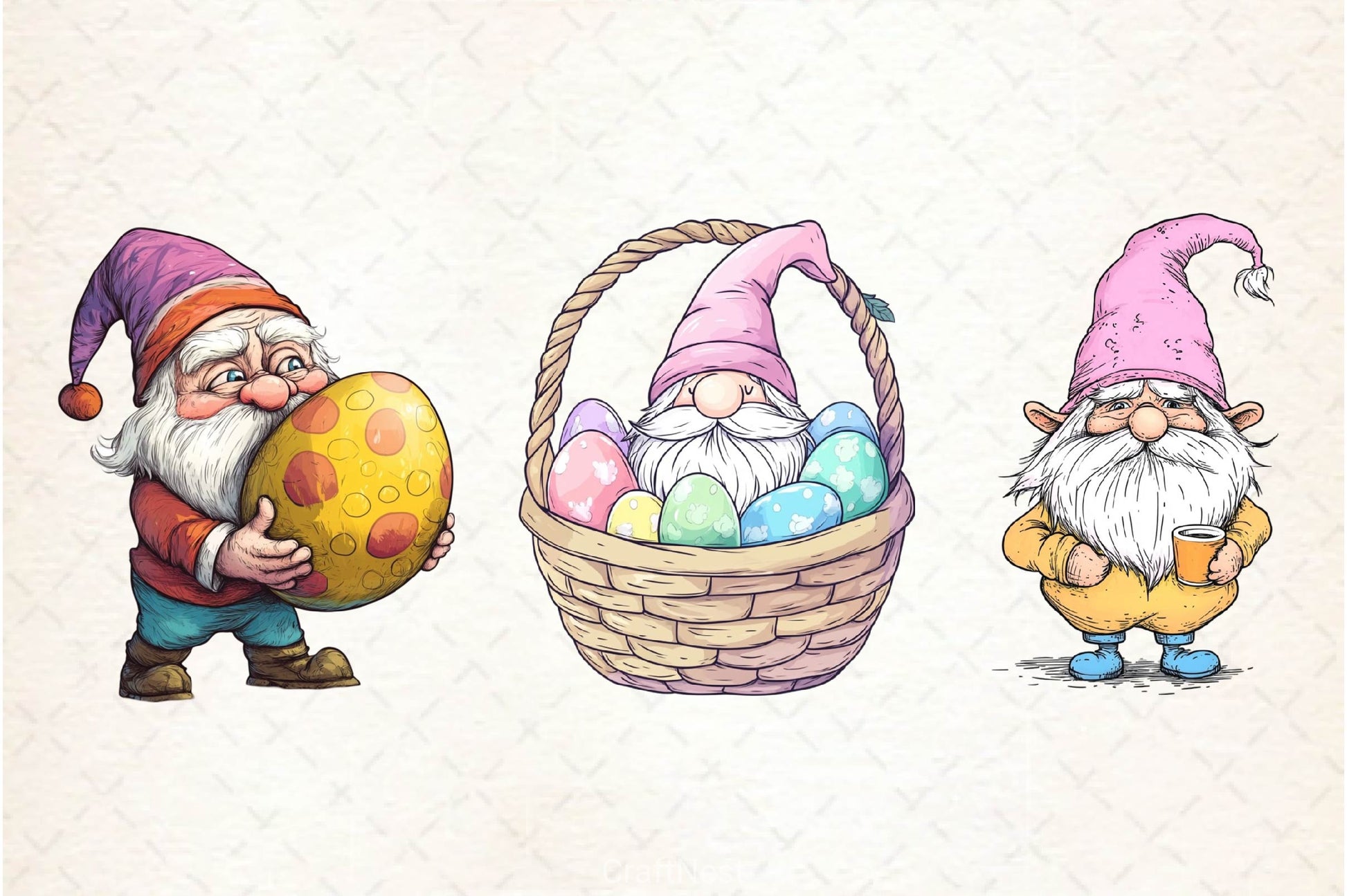 Easter Gnome Clipart Bundle 10 - CraftNest - Digital Crafting and Art