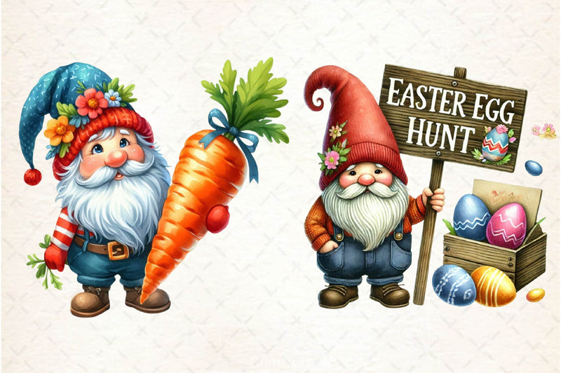 Easter Gnomes Clipart Bundle 2 - CraftNest - Digital Crafting and Art
