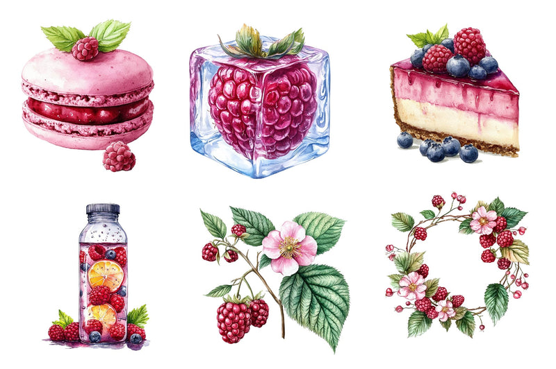 Raspberry Clipart Bundle 3 - CraftNest - Digital Crafting and Art
