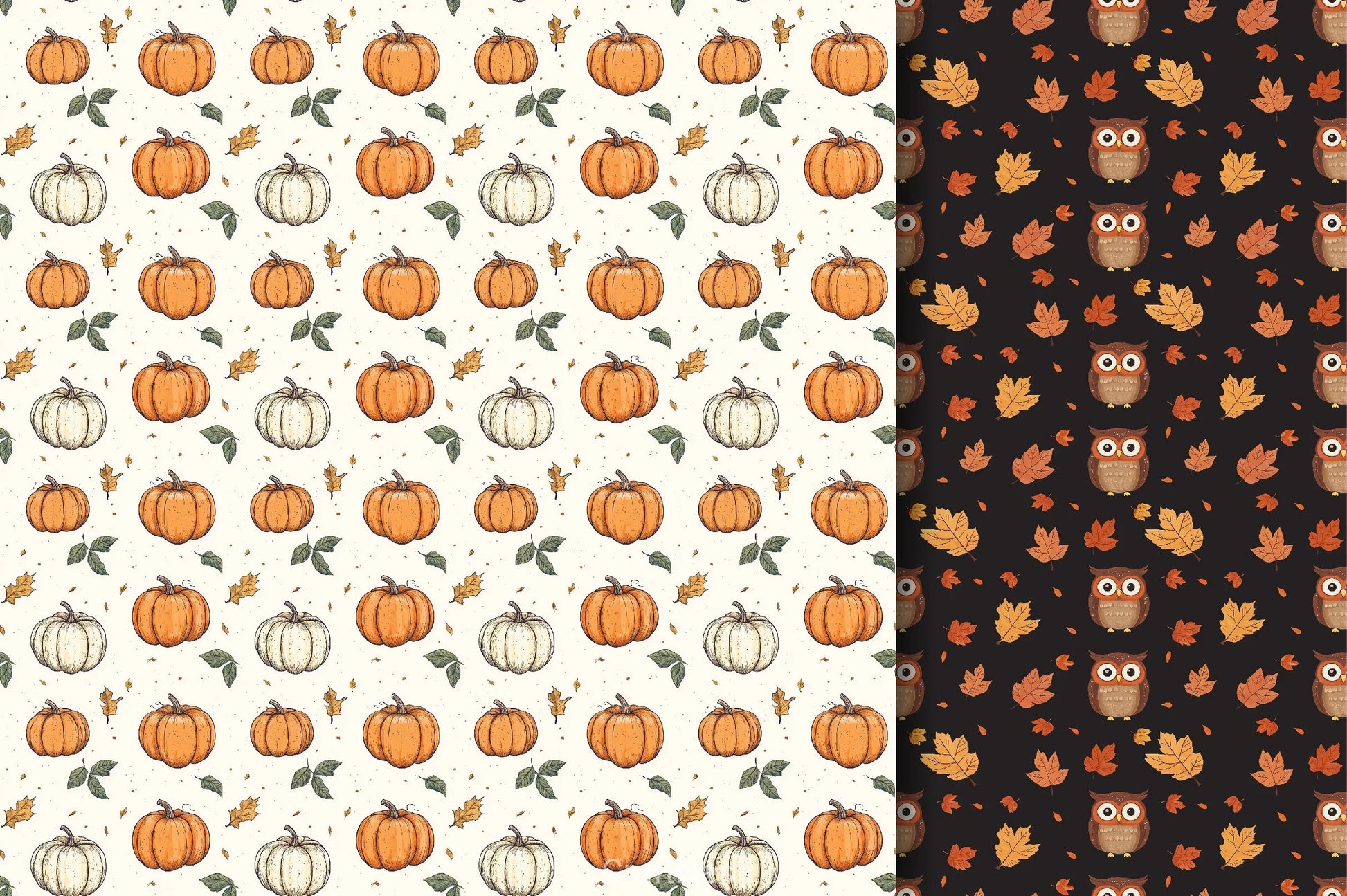 Autumn Fall Paper Pattern Clipart Bundle - CraftNest - Digital Crafting and Art