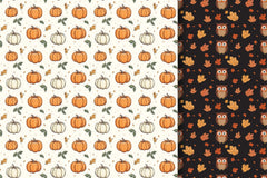 Autumn Fall Paper Pattern Clipart Bundle - CraftNest - Digital Crafting and Art
