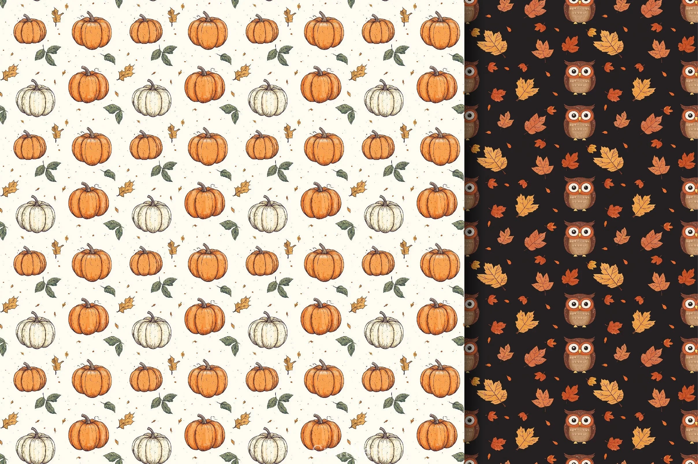 Autumn Fall Paper Pattern Clipart Bundle - CraftNest - Digital Crafting and Art