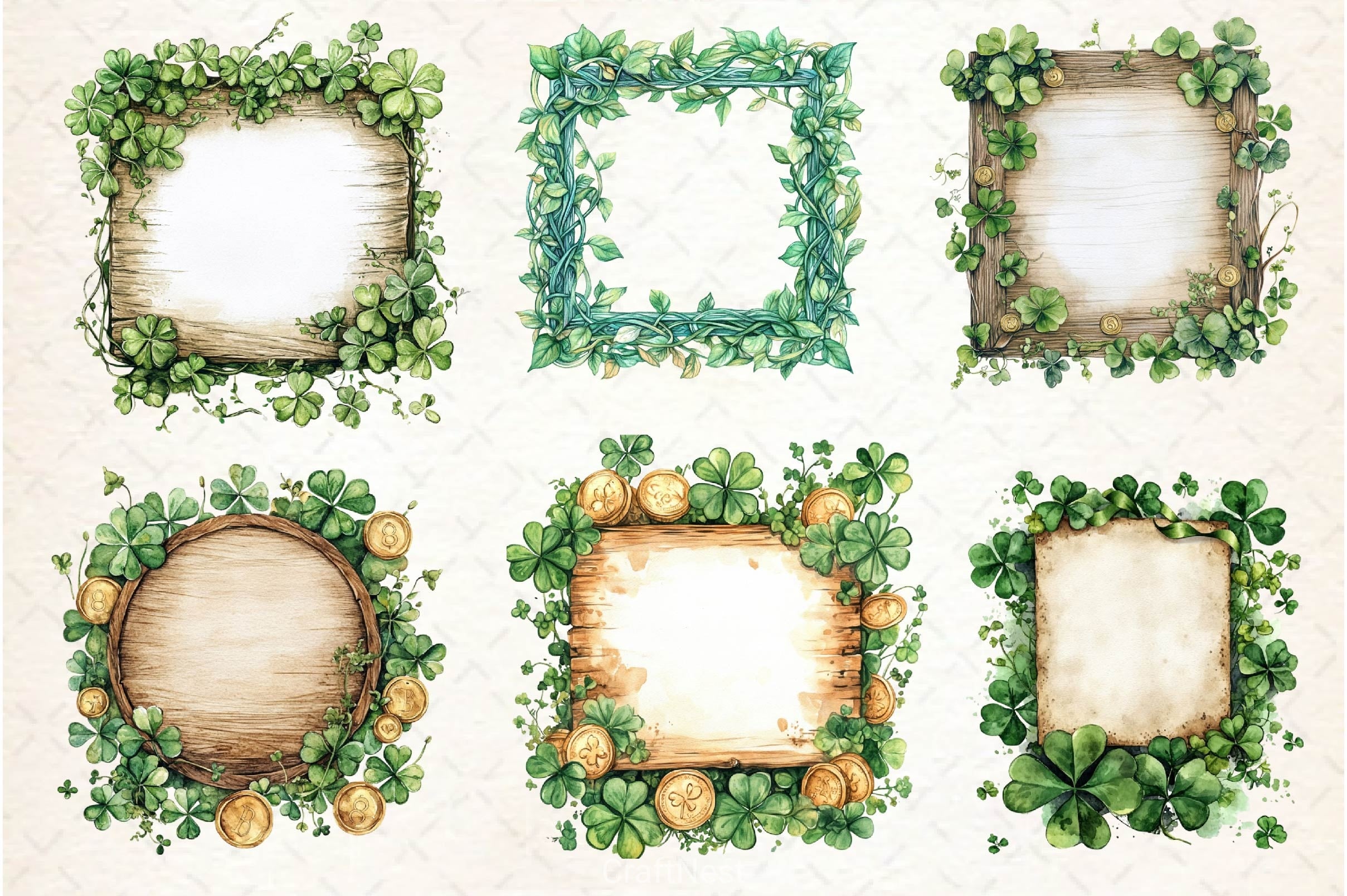 St Patricks Day Signs Clipart Bundle - CraftNest - Digital Crafting and Art