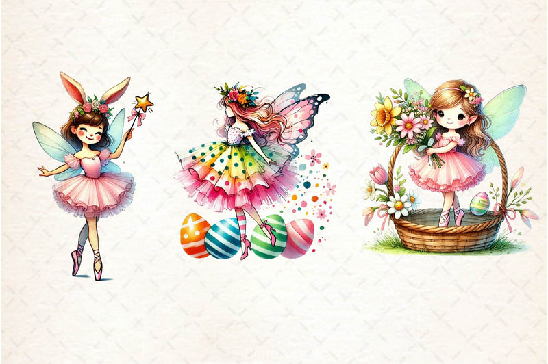 Easter Ballerina Fairy Clipart Bundle 1 - CraftNest - Digital Crafting and Art