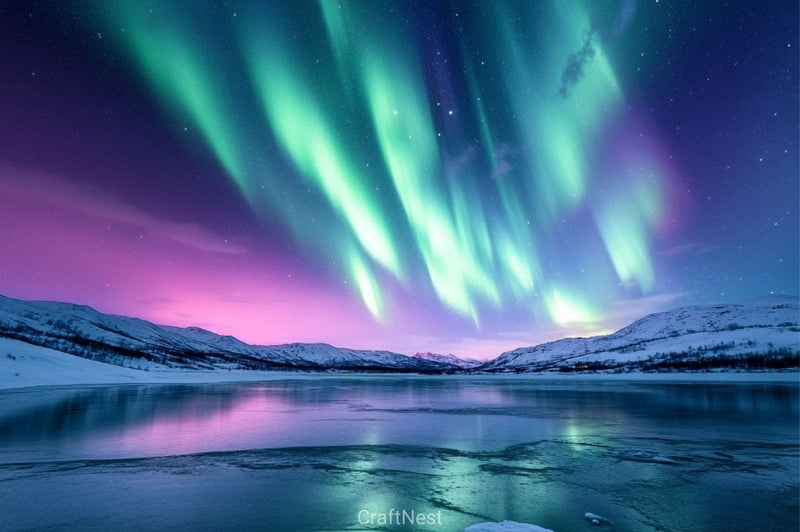 Northern Lights Digital Papers - CraftNest - Digital Crafting and Art