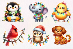 Christmas Light Animal Clipart Bundle 2 - CraftNest - Digital Crafting and Art