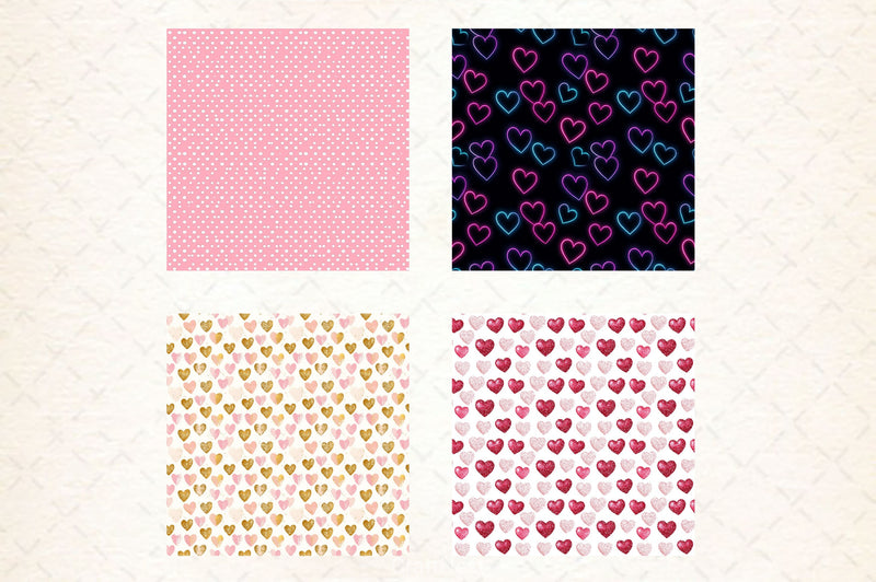 Valentines Day Seamless Pattern Digital Paper - CraftNest - Digital Crafting and Art
