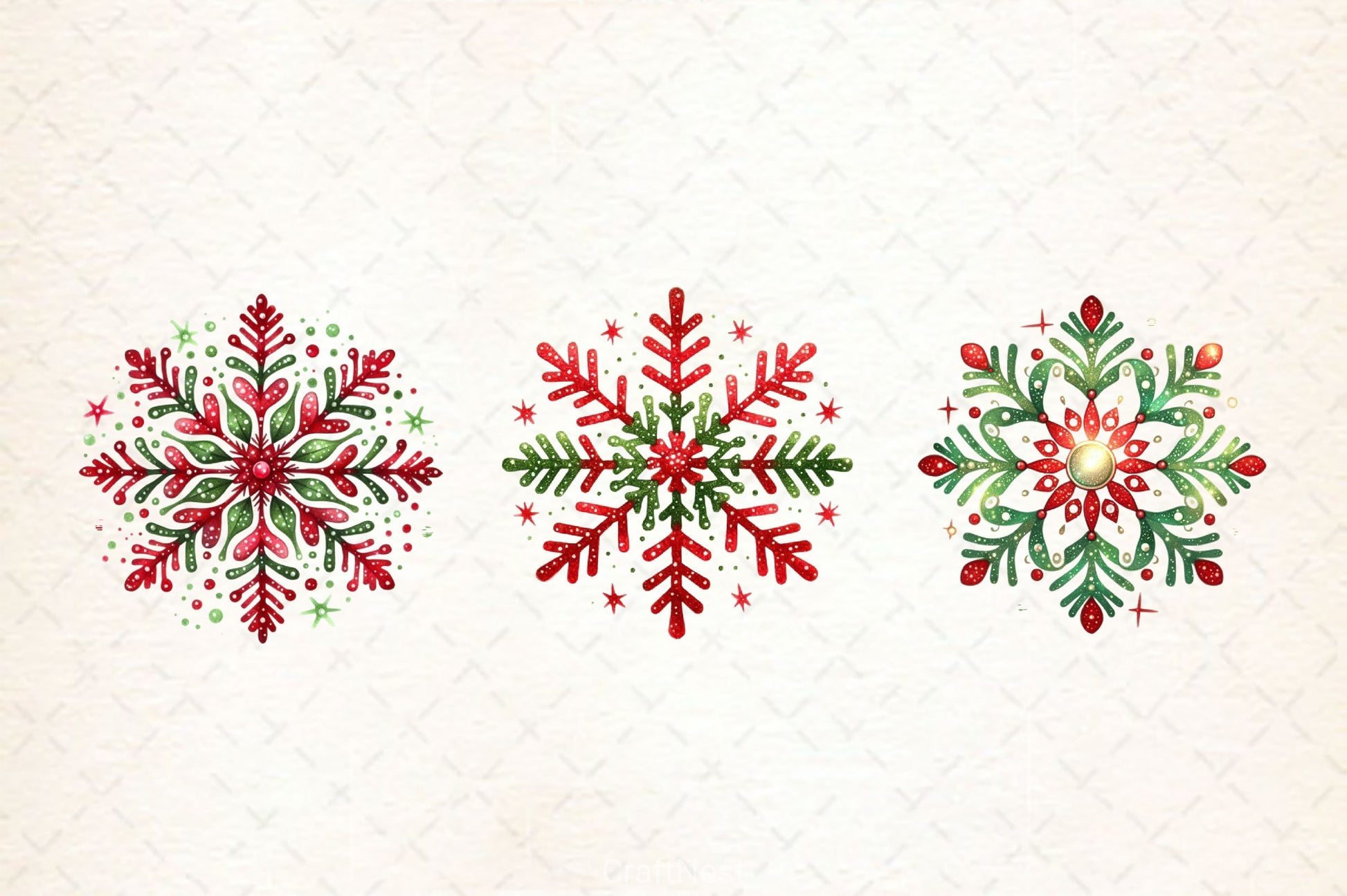 Christmas Snowflake Clipart Bundle 2 - CraftNest - Digital Crafting and Art