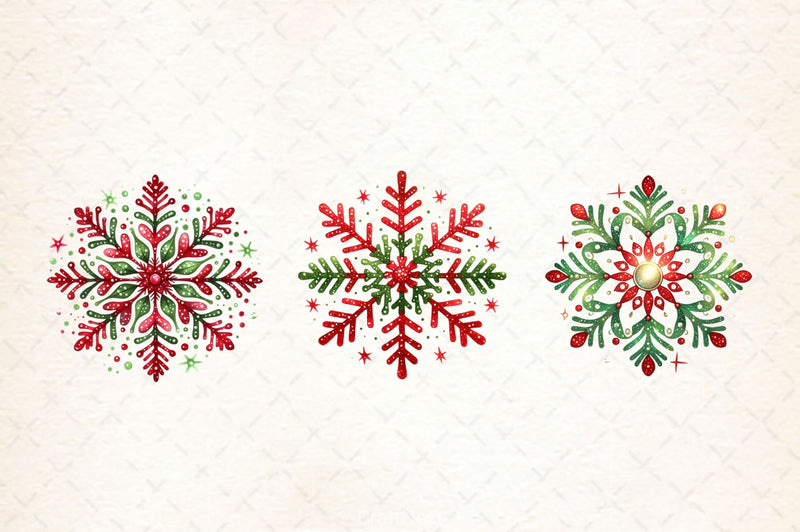Christmas Snowflake Clipart Bundle 2 - CraftNest - Digital Crafting and Art