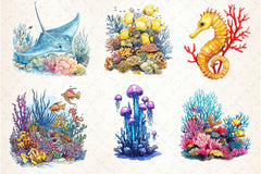 Coral Reef Clipart Bundle 2 - CraftNest - Digital Crafting and Art