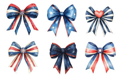 4th Of July Bow Clipart Bundle 2 - CraftNest - Digital Crafting and Art