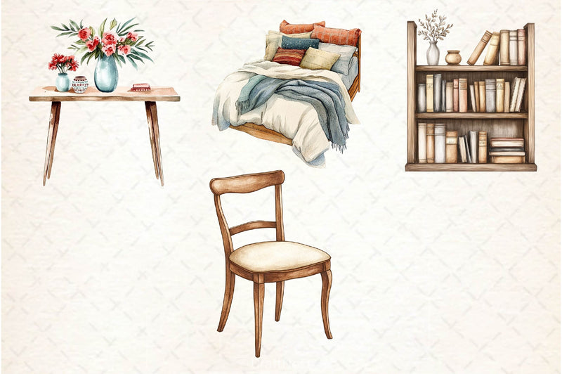 Home Furniture Clipart Bundle 2 - CraftNest - Digital Crafting and Art