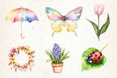 Spring Seasonal Elements Clipart Bundle - CraftNest - Digital Crafting and Art