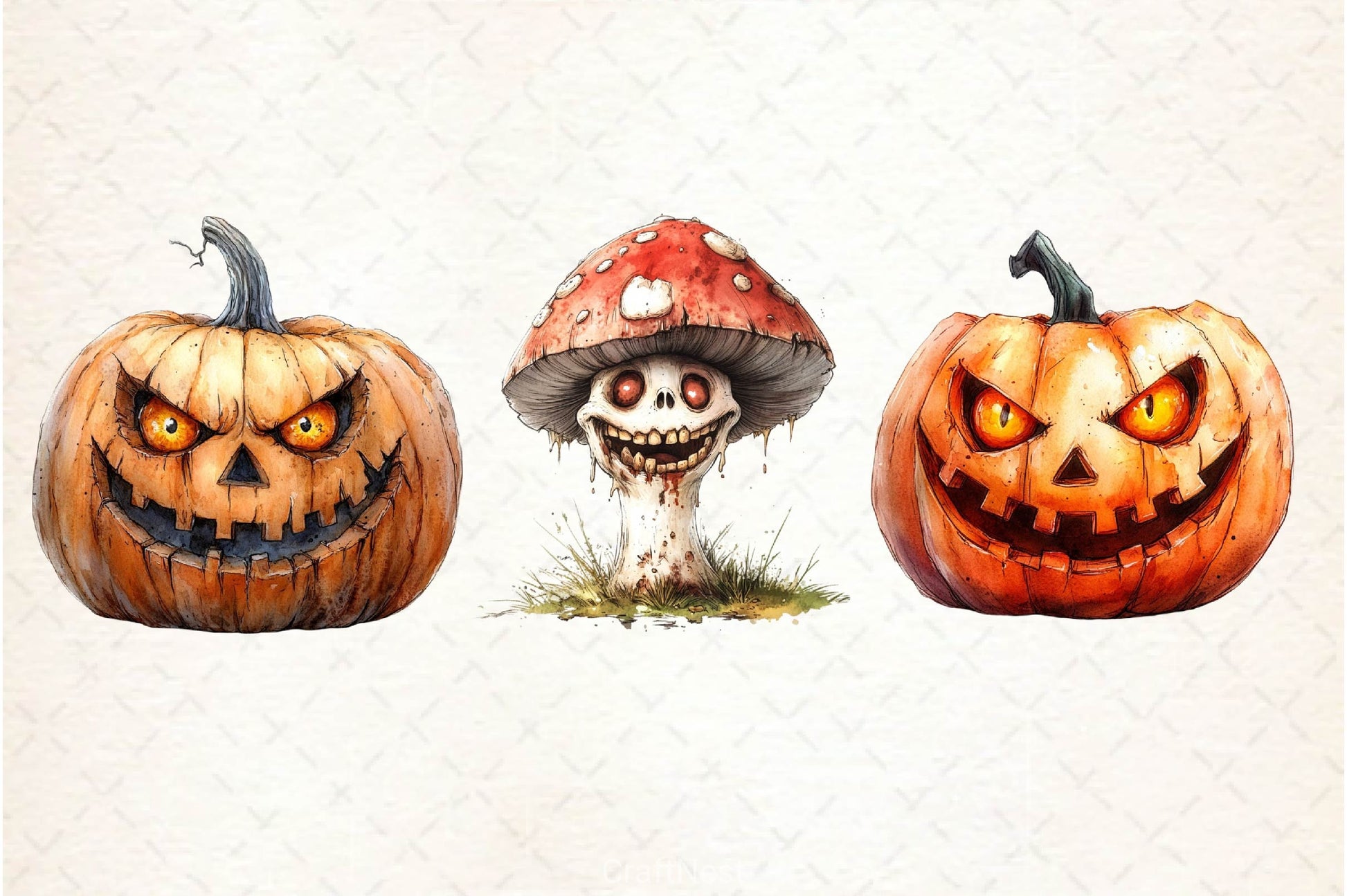 Spooky Weird Halloween Clipart Bundle - CraftNest - Digital Crafting and Art