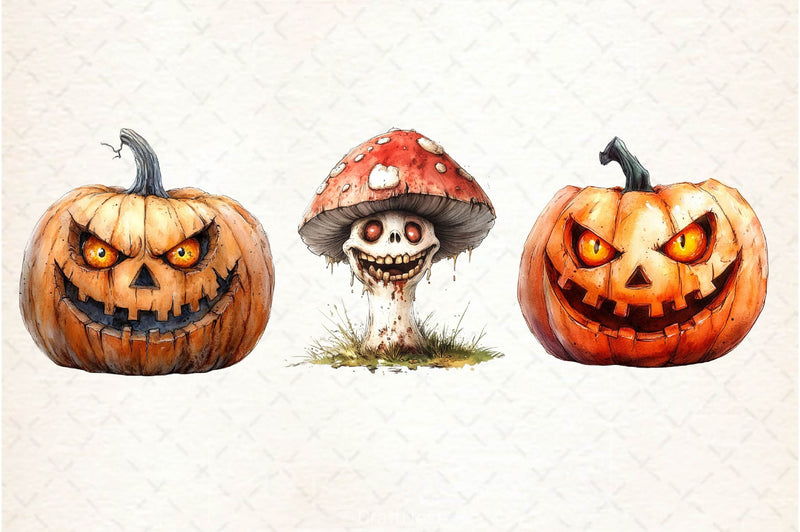 Spooky Weird Halloween Clipart Bundle - CraftNest - Digital Crafting and Art