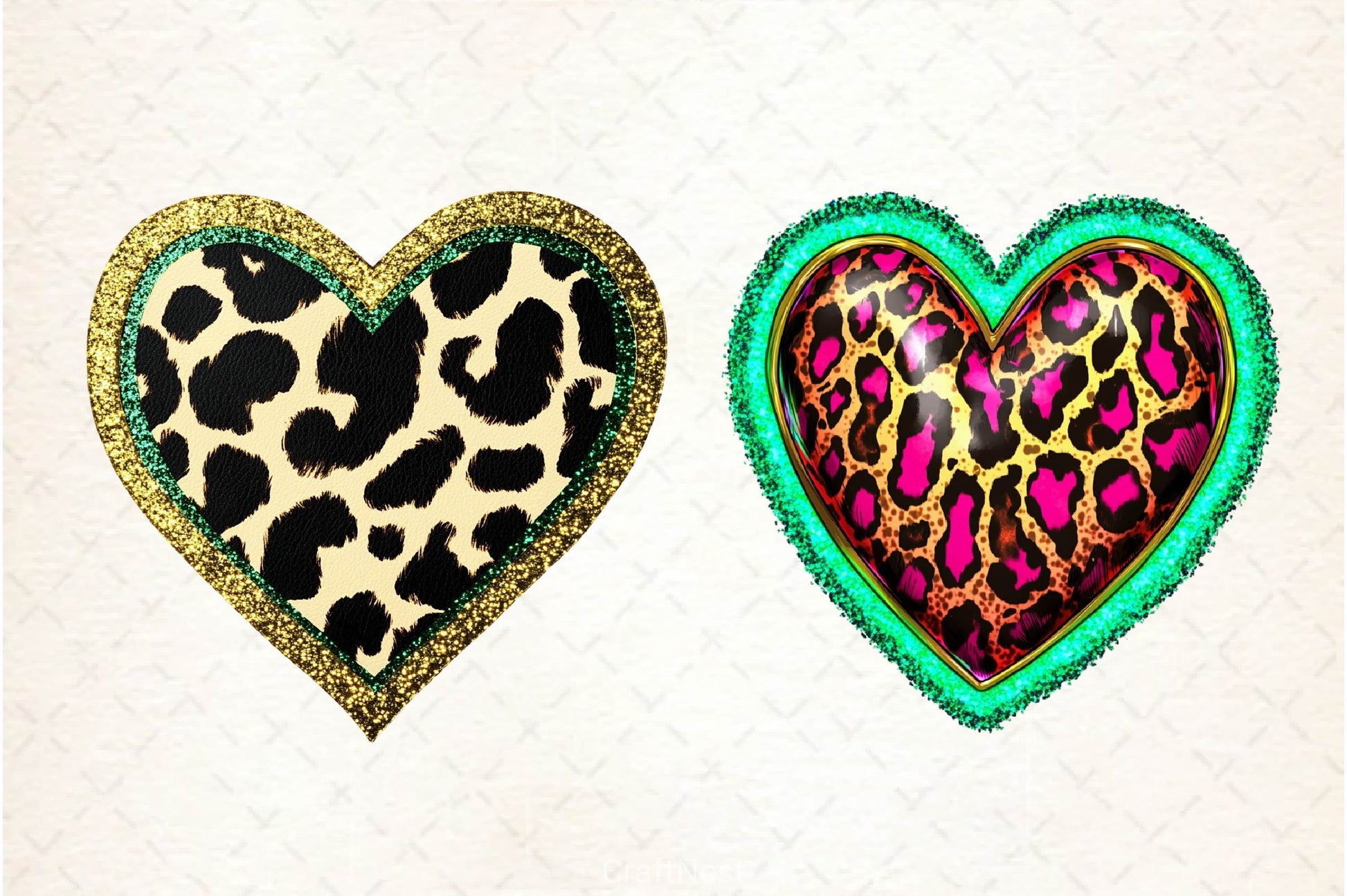 Patricks Leopard Cowhide Hearts Clipart Bundle - CraftNest - Digital Crafting and Art