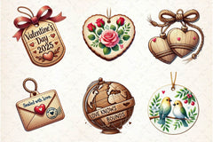 Ornament Valentine's Day Clipart Bundle - CraftNest - Digital Crafting and Art