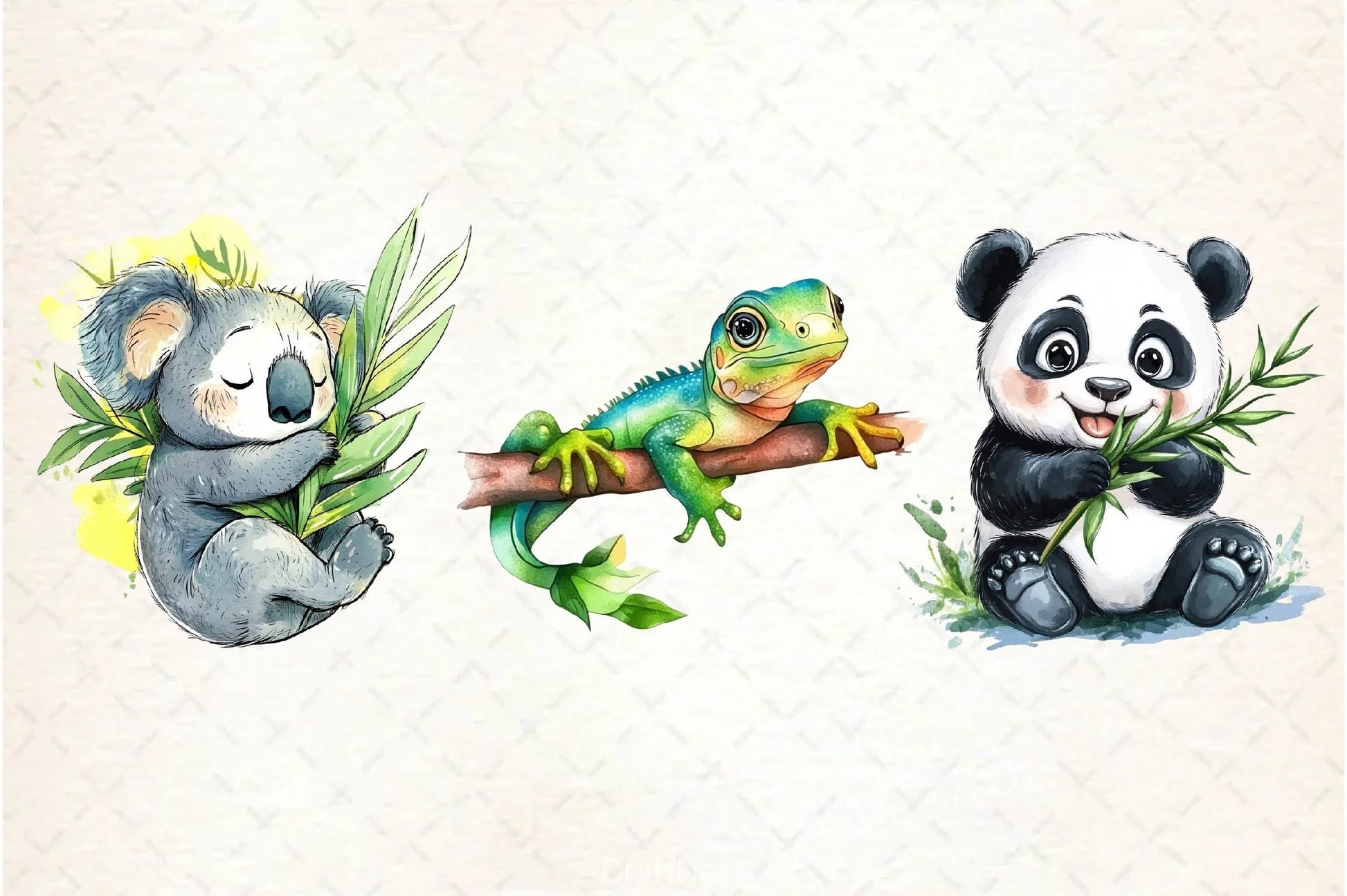 Cute Tropical Animal Clipart Bundle - CraftNest - Digital Crafting and Art