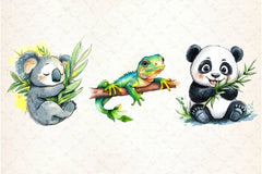 Cute Tropical Animal Clipart Bundle - CraftNest - Digital Crafting and Art