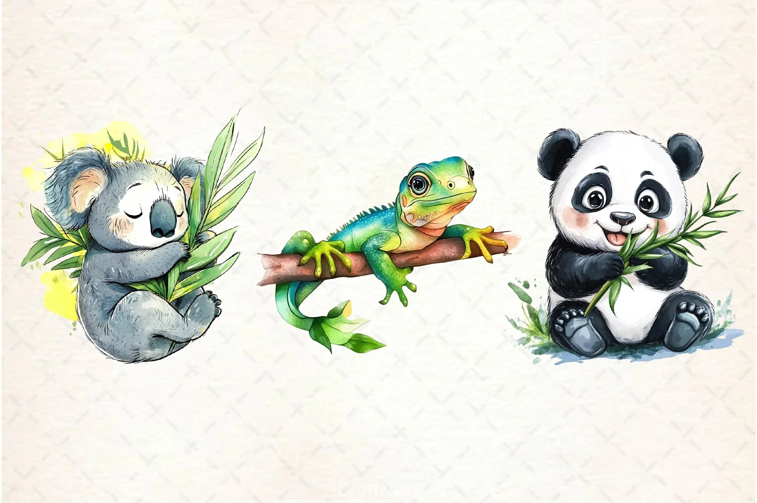 Cute Tropical Animal Clipart Bundle - CraftNest - Digital Crafting and Art