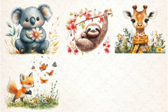 Spring Safari Time Clipart Bundle 2 - CraftNest - Digital Crafting and Art