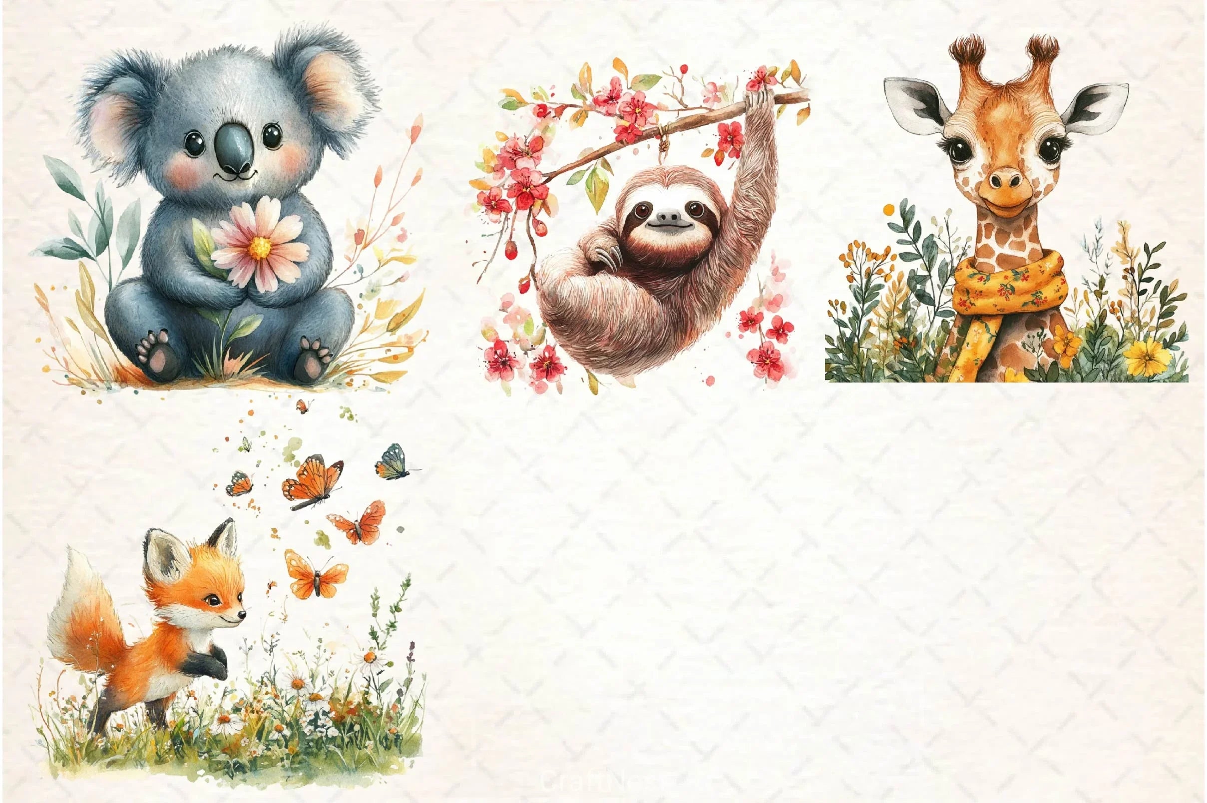 Spring Safari Time Clipart Bundle 2 - CraftNest - Digital Crafting and Art