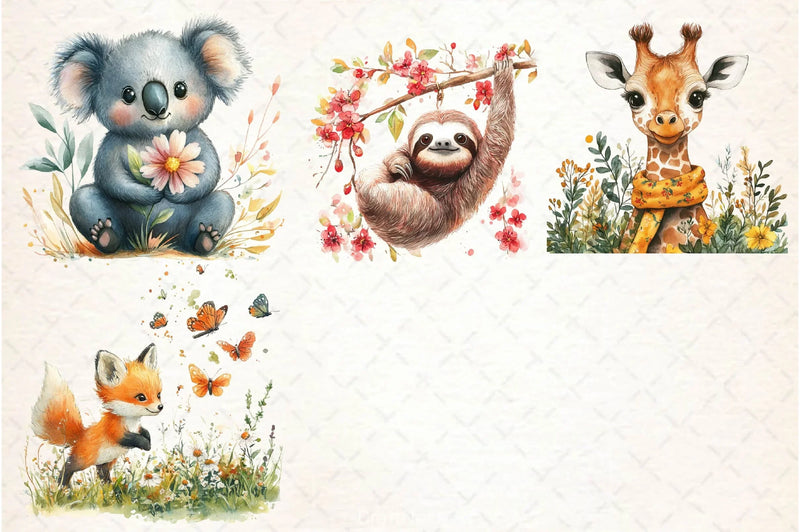 Spring Safari Time Clipart Bundle 2 - CraftNest - Digital Crafting and Art